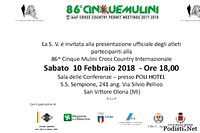 10.02.2018 San Vittore Olona (MI) - Presentazione atleti 86^ Cinquemulini Cross Country Internazionale