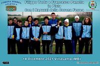 14.12.2021 Villasanta (MB) - Filippo Tortu e Francesco Panetta in Pista con i Ragazzi della Corona Ferrea